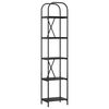 vidaXL B&uuml;cherregal Schwarz Eichen-Optik 40 x 30 x 183 cm Holzwerkstoff