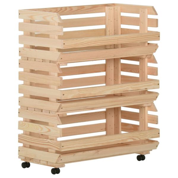 vidaXL Gem&uuml;sewagen 77x30x80 cm Massivholz Kiefer