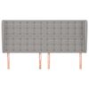 vidaXL Kopfteil mit Ohren Hellgrau 183x23x118/128 cm Stoff