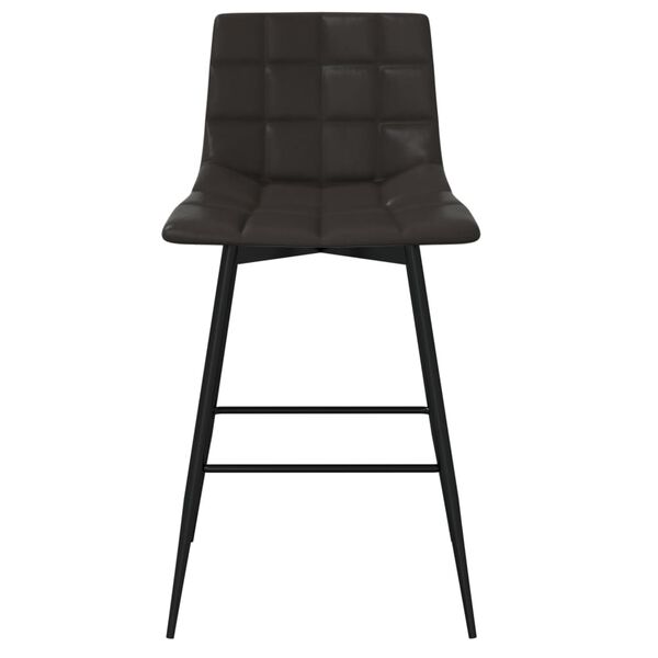 vidaXL Barhocker 2 Stk. Grau Kunstleder