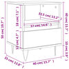 vidaXL Nachttisch Grau Sonoma 40x35x50 cm Holzwerkstoff