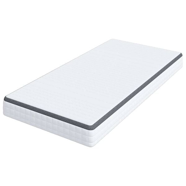 vidaXL Matratze Wei&szlig; und Grau 90 x 200 cm Bonell Feder