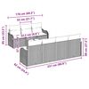 vidaXL Gartensofa-set mit Kissen mit Speicher 8 pcs Beige und Creme