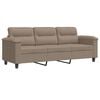 vidaXL 3-Sitzer-Sofa Taupe 180 cm Mikrofasergewebe