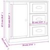 vidaXL Sideboards 2 Stk. Wei&szlig; Holzwerkstoff