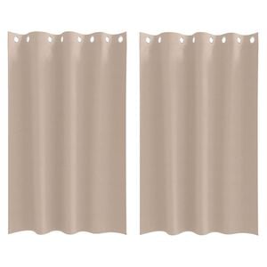 vidaXL Verdunkelungs-Vorh&auml;nge mit Ringen 2 stk. Taupe 175 x 140 cm