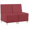 vidaXL Modulares Armfreies Sofa 2 stk. Weinrot Kunstleder