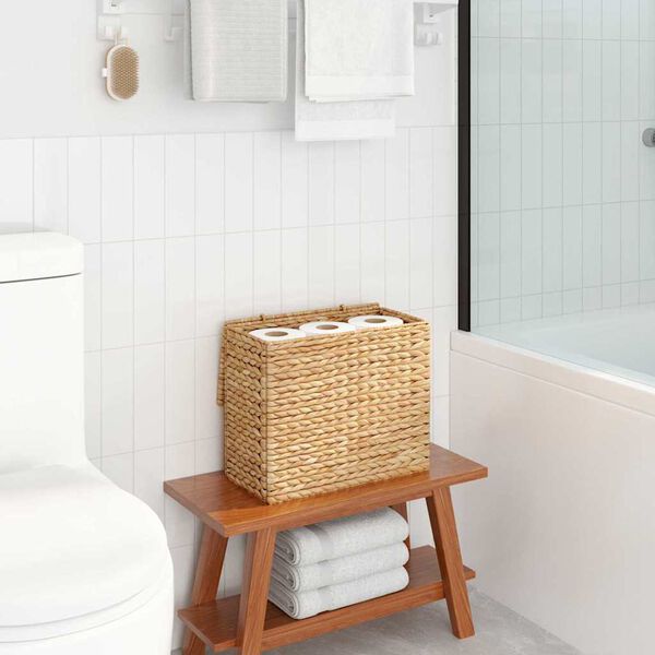 vidaXL Toilettenrollenhalter Natur 36 x 18 x 31 cm Wasserhyazinthe