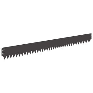 vidaXL Rasenkante 10 stk. 103 x 10 cm Stahl Schwarz