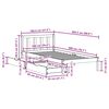vidaXL Massivholzbett ohne Matratze Weiß 100x200 cm Kiefernholz