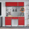 vidaXL Arbeitsschrankset mit Schubladen mit Speicher 8 pcs Schwarz