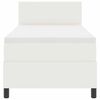 vidaXL Boxspringbett Creme und Weiß 203 x 100 x 88 cm Cordstoff