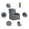 vidaXL Massagesessel Elektrisch Grau Kunstleder