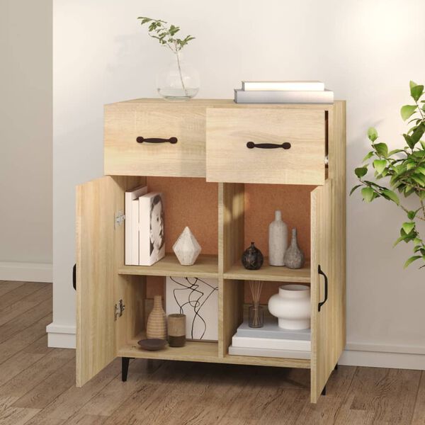 vidaXL Sideboard Sonoma-Eiche 69,5x34x90 cm Holzwerkstoff