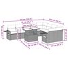 vidaXL 10-tlg. Garten-Sofagarnitur mit Kissen Schwarz Poly Rattan