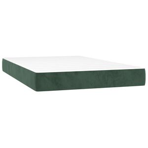 vidaXL Taschenfederkernmatratze Dunkelgr&uuml;n 120x200x20 cm Samt