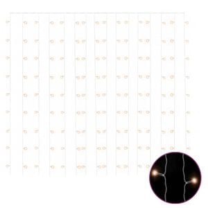 vidaXL LED-Lichtervorhang 3x3 m 300 LED Warmwei&szlig; 8 Funktionen