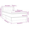 vidaXL Boxspringbett mit Matratze Rosa 90x190 cm Samt