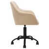 vidaXL Esszimmerst&uuml;hle 6 Stk. Drehbar Creme Stoff