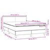 vidaXL Boxspringbett mit Matratze Hellgrau 140x220 cm Samt