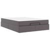 vidaXL Bettgestell mit Matratze Sonstiges 2 Stk. Grau PVC