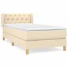 vidaXL Boxspringbett mit Matratze Creme 80x200 cm Stoff
