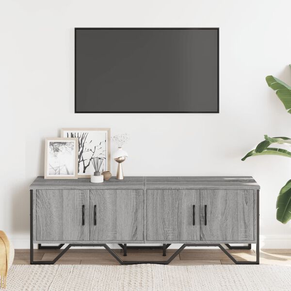 vidaXL TV-Schrank Grau Sonoma 122x34x41 cm Holzwerkstoff
