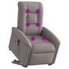 vidaXL Elektrischer Massagesessel mit Aufstehhilfe Taupe Stoff