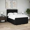 vidaXL Boxspringbett mit Matratze Schwarz 140x190 cm Stoff