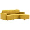 vidaXL Modulares 3-Sitzer-Schlafsofa Gelb Stoff