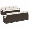 vidaXL Gartensofa-set 9 stk. 8-Sitzanzahl Braun und Creme Poly-Rattan
