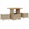 vidaXL Gartensofa-set 13 pcs Beige Poly-Rattan