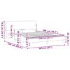vidaXL Bettgestell "Dover" Dunkelgrau 160x200 cm Samt