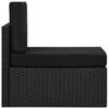 vidaXL 7-tlg. Garten-Lounge-Set Poly Rattan Schwarz