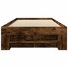 vidaXL Bettgestell ohne Matratze R&auml;uchereiche 100x200 cm Holzwerkstoff