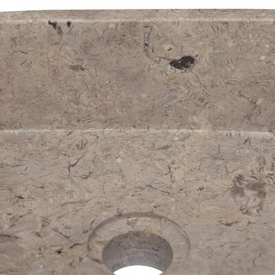 vidaXL Waschbecken Grau 30x30x13 cm Marmor