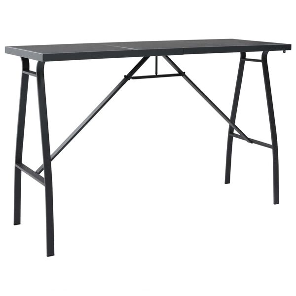 vidaXL 9-tlg. Gartenbar-Set Schwarz und Grau
