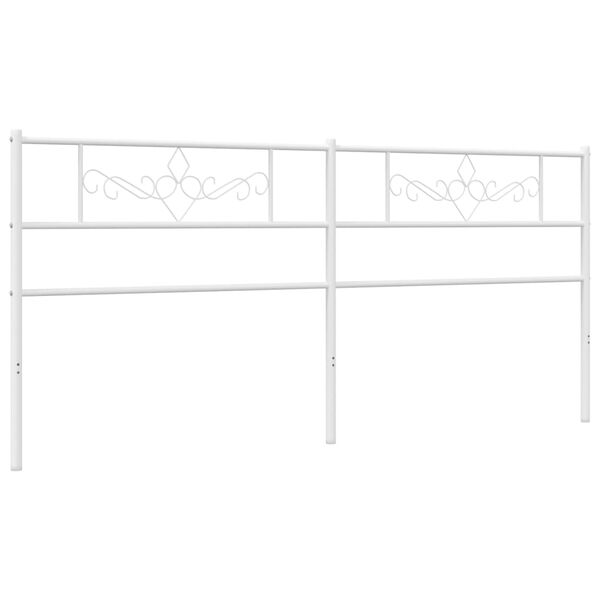 vidaXL Kopfteil Metall Wei&szlig; 193 cm