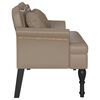vidaXL Chesterfield Bank Cappuccino 120,5 x 65 x 75 cm Kunstleder