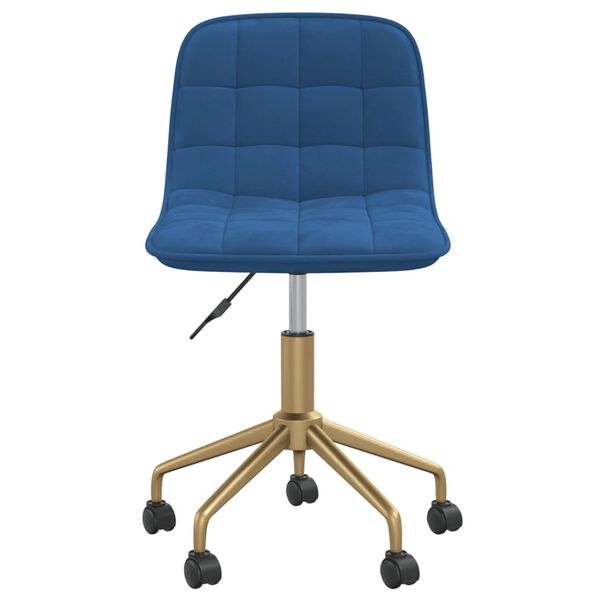 vidaXL Esszimmerst&uuml;hle 2 Stk. Drehbar Blau Samt