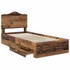 vidaXL Bettrahmen mit Kopfteil Altholz 90 x 200 cm Holzwerkstoff