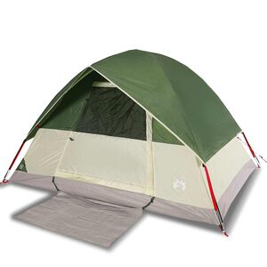 vidaXL Kuppel-Campingzelt 4 Personen Gr&uuml;n Wasserdicht
