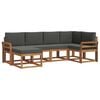 vidaXL Outdoor-Sofagarnitur 6 stk. Natur und Anthrazit