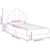 vidaXL Kinderbettgestell mit Kopfteil Dunkelgrau 70 x 140 cm Samt