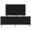 vidaXL Bettgestell mit Kopfteil Schwarz 140 x 190 cm Stoff