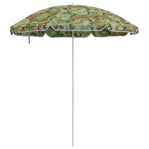 vidaXL Strandparasol Gr&uuml;n 206 x 206 x 212 cm Polyester und Metall