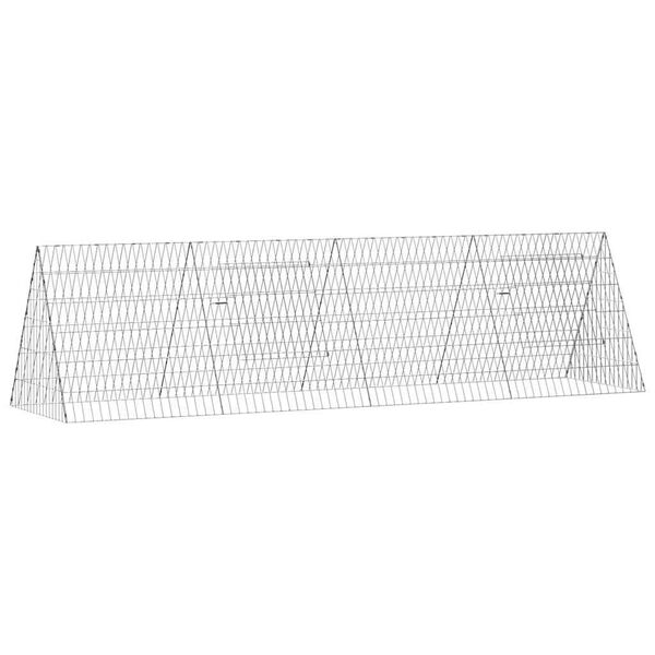 vidaXL Hasenk&auml;fig Silber 650 x 55 x 55 cm Verzinkter Stahl