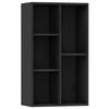 vidaXL B&uuml;cherregal/Sideboard Schwarz 50x25x80 cm Holzwerkstoff