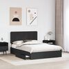 vidaXL Aufbewahrungsbett Schwarz 140 x 190 cm Holzwerkstoff