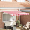 vidaXL Einziehbare Markise Rot und Wei&szlig; 300 x 250 cm